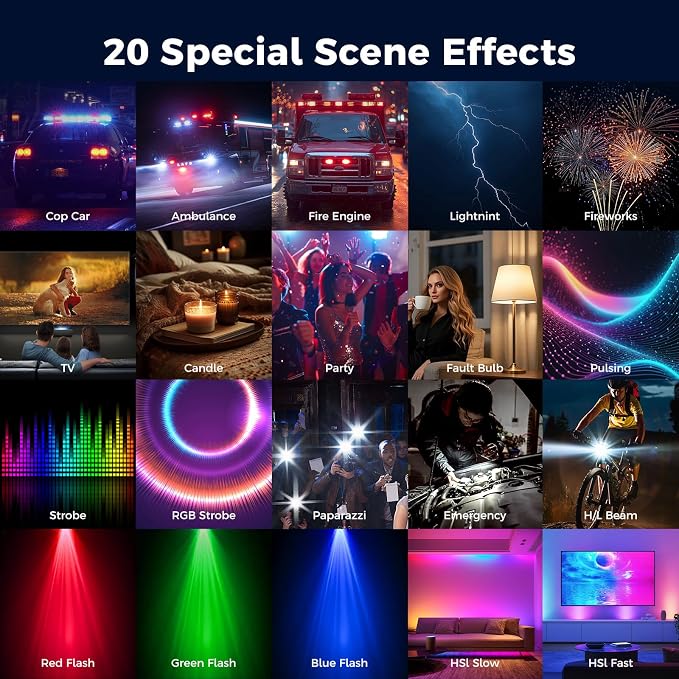 RGB Video Light, Pocket LED On-Camera Video Lights, 3000-9900K 360 Full Color 20 Light Effects, Portable Front & Back Phone Clip for Laptops, Phone and Camera, Vlogging, Photography, TikTok