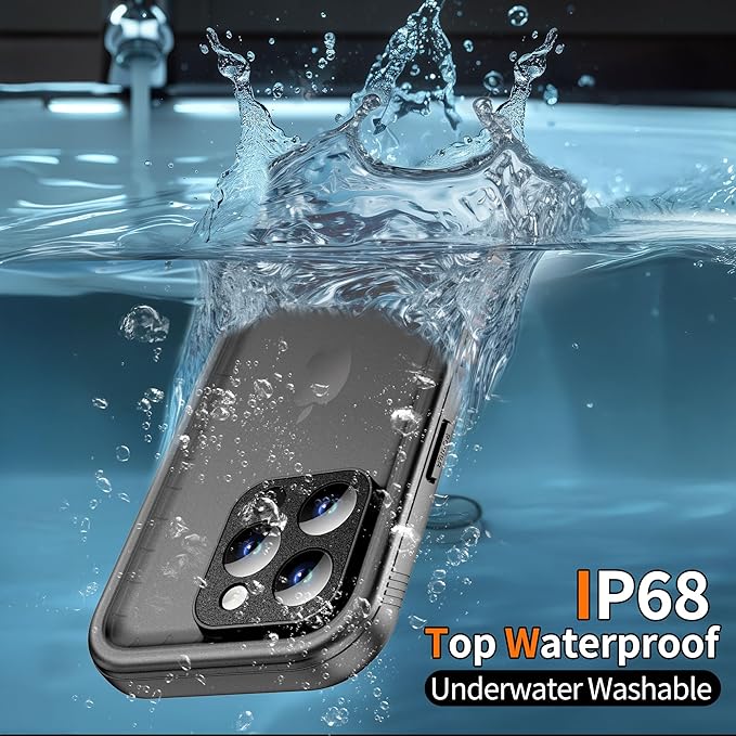 Cozycase TOP Military IP68 Waterproof Case for iPhone 13 Pro Max - Heavy Duty 360 Shockproof Full Body with Screen Camera Protector Double Water Dust Drop Proof Hard Rugged Tough Front Back Cover