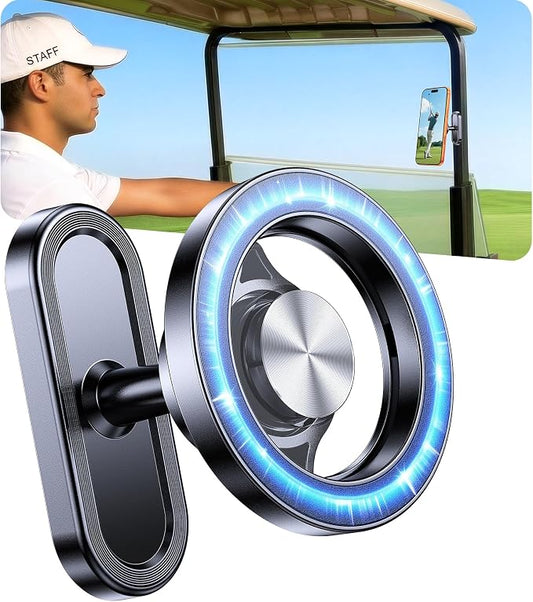 Magnetic Golf Cart Phone Holder for MagSafe Gym Mount【Strong Magnets】Magnetic Phone Holder for Golf Cart Phone Mount for iPhone 17 16 15 Fits EZGO Club Car Yamaha Icon Golf Accessories For Men Gifts