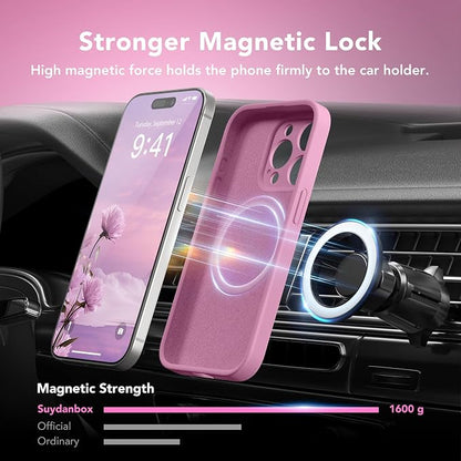 Magnetic for iPhone 13 Pro Case, Compatible with MagSafe, [Full Camera Protection][Screen Protector] Silicone Shockproof Protective Phone Case for iPhone 13 Pro 6.1", Blackcurrant