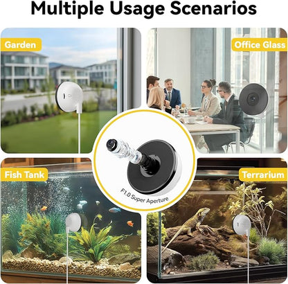 Window Camera 2 Pack, 4MP Indoor Camera with Phone App, Dual-Band WiFi 6 Cameras for Home Security with Full Color Night Vision, AI Person & Motion Detection, 24/7 Recording, Compatible with Alexa