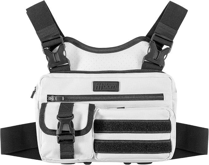 Fitdom Tactical Inspired Lightweight Running Chest Pack For Men With Built-In Phone Holder. A Sports Utility Rig Vest Made For Workouts And Outdoor
