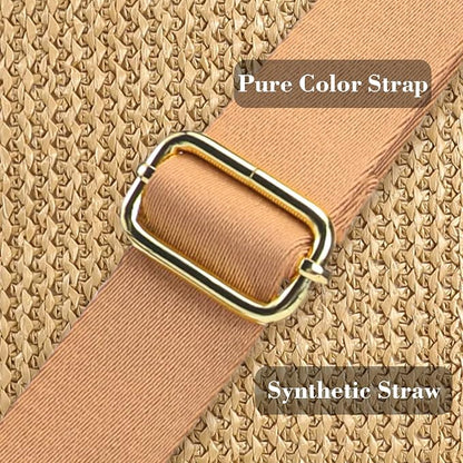 Haytijoe Faux Straw Crossbody Bags for Women Small Summer Purse RFID Woven Phone Bag Travel Beach Hawaiian Essentials Gifts