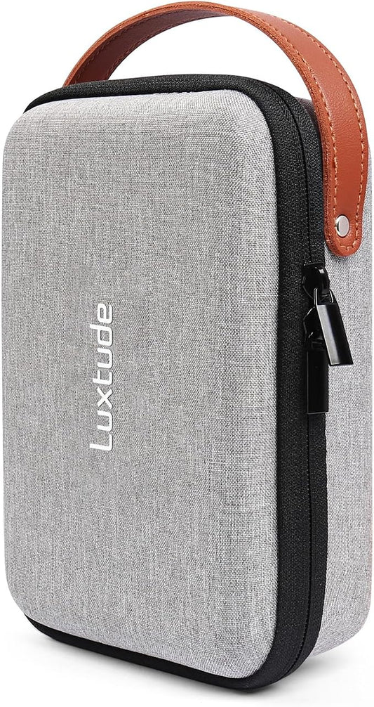 Luxtude Electronic Organizer Travel Case, Portable Tech Organizers, Hard Charger Organizer, Travel Cable Organizers, Tech Bag (Single-Layer, Grey, Small)
