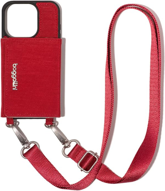Baggallini On The Go iPhone Card Case Crossbody - Lightweight iPhone Case Designed for iPhone 13, iPhone 14, iPhone 15 and iPhone 15 Pro