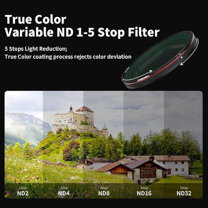 Freewell True Color Variable ND VND1-5 Stop Filter Compatible only with Freewell Sherpa iPhone Series Cases & Genius Rig Cage