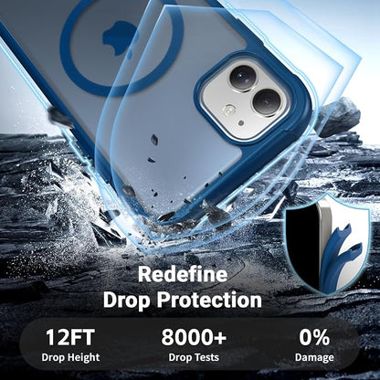 jaroco Magnetic for iPhone 11 Case, [Compatible with MagSafe][Military Grade Drop Protection][Heavy Duty Protection][Non-Slip][Shockproof] 2-Layer Durable Bumper Phone Case 6.1''-Deep Blue