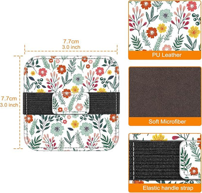 Fintie Screen Cleaning Pad, [4 Pack] Soft Cloth Wipes Screen Cleaner with Elastic Strap for iPad, iPhone, MacBook, Tablets, Laptop (Galaxy)