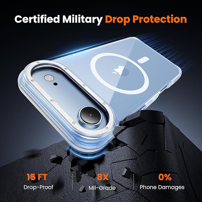 3 in 1 for iPhone Air Case Clear Bumper,Fits MagSafe, Yellowing-Resistant Acrylic Back, Shockproof Guard Corners, Military-Grade Protection for Phone Cover 6.5 inch