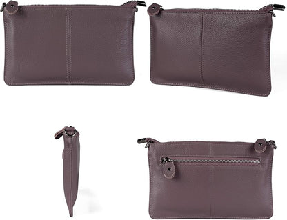 befen Genuine Leather Wristlet Clutch Wallet Purses Small Crossbody Bags for Women with RFID Blocking Card Slots