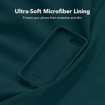 Magnetic for iPhone 17e/iPhone 16e Case, Compatible with MagSafe, [Soft Anti-Scratch Microfiber Lining] Slim Silicone Shockproof Protective Phone Case for iPhone 17e/16e 6.1", Deep Blue
