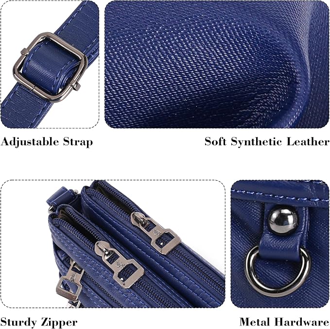 MINICAT Multiple Pockets Small Crossbody Purse Cell Phone Purse Shoulder Bags for Women Cross Body Bag for Woman