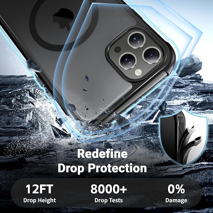 jaroco Magnetic for iPhone 11 Pro Max Case, [Compatible with MagSafe][Military Grade Drop Protection][Heavy Duty Protection][Non-Slip][Shockproof] 2-Layer Durable Bumper Phone Case 6.5''-Black