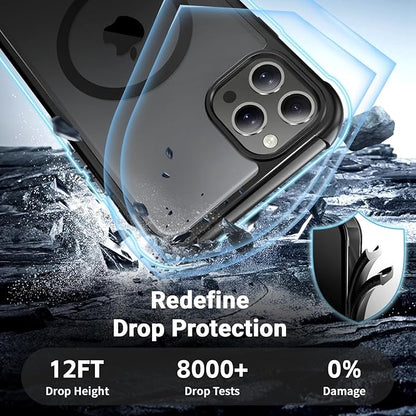 jaroco Magnetic for iPhone 11 Pro Max Case, [Compatible with MagSafe][Military Grade Drop Protection][Heavy Duty Protection][Non-Slip][Shockproof] 2-Layer Durable Bumper Phone Case 6.5''-Black