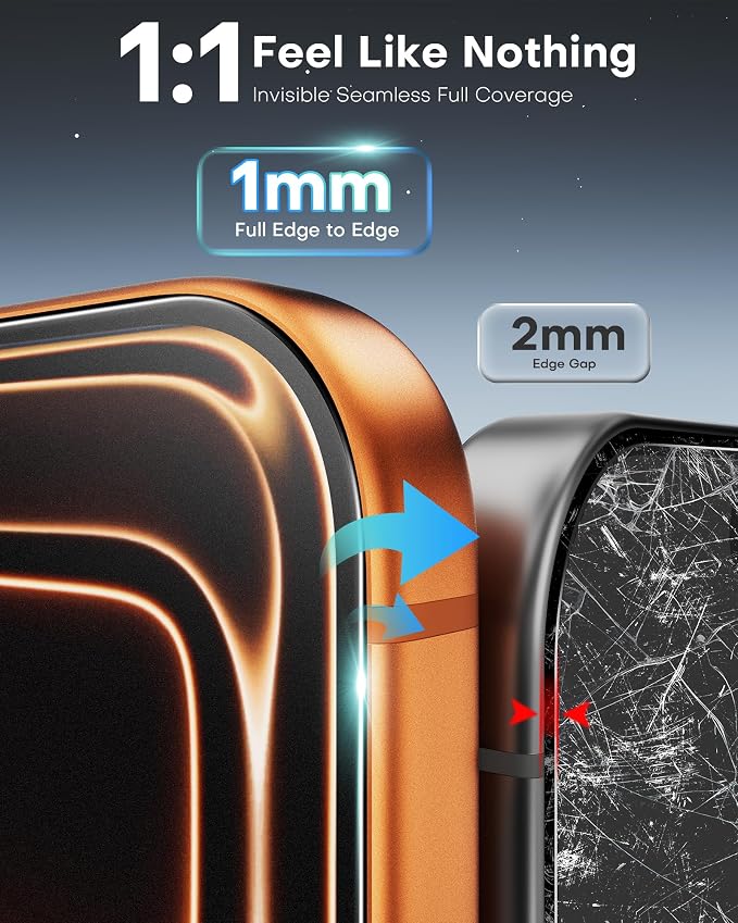 OMOTON 2 Matte Screen Protector and 2 Camera Lens Protector for iPhone 17 Pro Max 6.9 Inch 2025, Matte Glass Film with Easy Installation Tool, Anti-glare, Ultra-smooth Touch, Like E-reader Screen