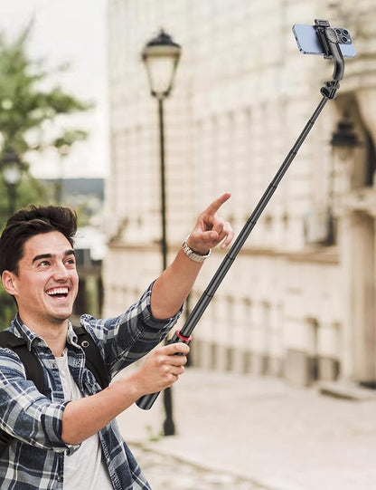 Selfie Stick Phone Tripod with Remote, 51" Aluminum Phone Stand for Cell Phone, 360° Rotation Portable Selfie Stick Tripod for iPhone 15/14 Pro Max/14 Pro/14/13 Pro, Android