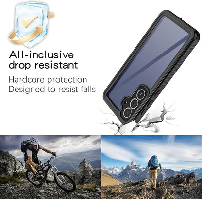 for Samsung Galaxy S25 FE Case, IP68 Waterproof Dustproof Case, [Built-in Screen Protector] Full Body Heavy Duty Rugged Phone Cover for Galaxy S25FE 6.7 inch Black