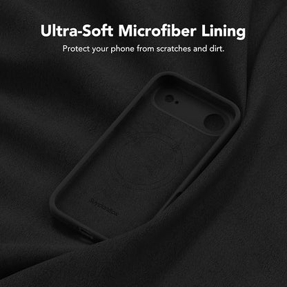Magnetic for iPhone Air Case, Compatible with MagSafe, [Full Camera Protection][Screen Protector] Silicone Shockproof Protective Phone Case for iPhone 17 Air 6.5", Black