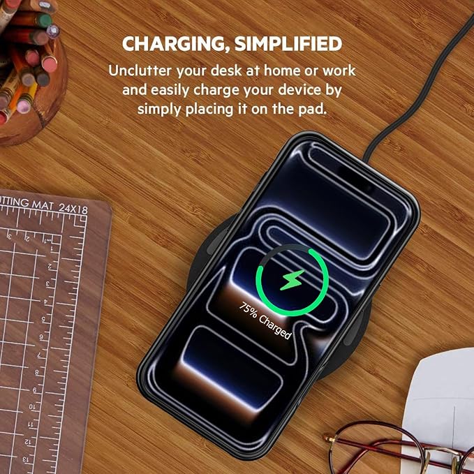 Battery Case for iPhone 17 Pro, [10000mAh] Slim Rechargeable Smart Extended Charging Case Compatible with iPhone 17 Pro (6.3 inch) Backup Power Battery Pack Charger Cover-Black