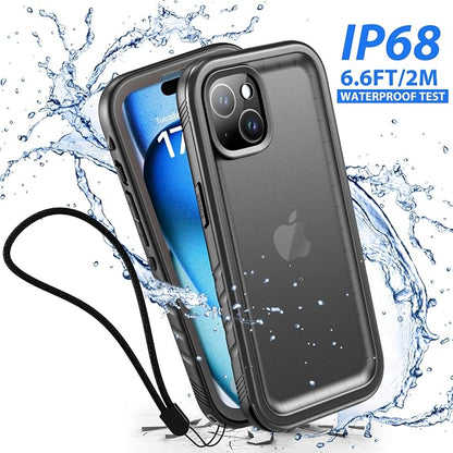 SPORTLINK for iPhone 15 Case - IP68 Waterproof Military Protective Full Body Heavy Duty Shockproof 360 Sealed Dustproof with Camera Screen Protector Phone Cover for i Phone 15 6.1" Black