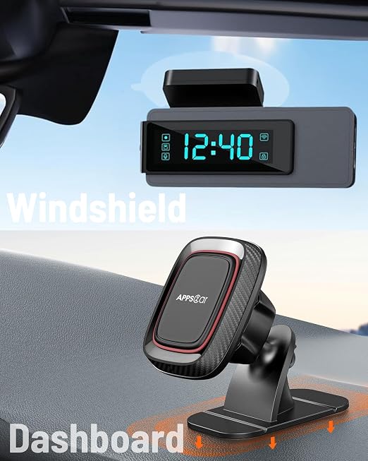 APPS2Car 8 Pcs 3M VHB Double Sided Adhesive Pads, 1.48" x 2.04" Square Dashboard Sticky Tape for Magnetic Car Mount, Strong Adhesive Pads Replacement, Double Sided Mounting Tape for Car Dashboard
