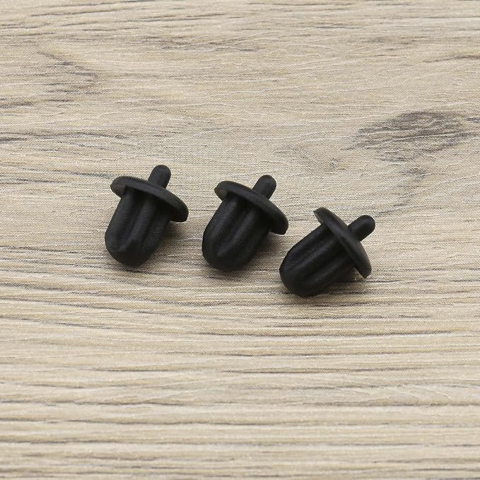 The Lord of the Tools 20Pcs 6.35mm Silicone Anti Dust Plugs Socket Dust Cover Anti Dust Jack Plug Stopper Cap Accessories for Amplifier DVD Karaoke Black