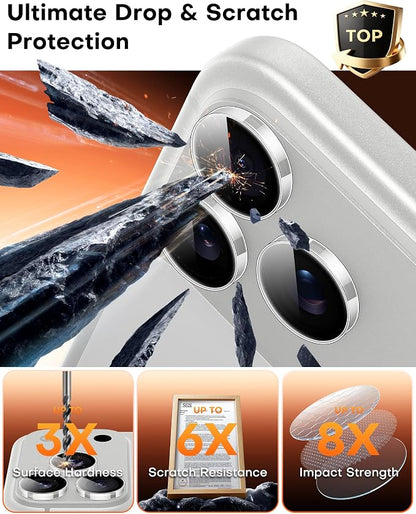 TOCOL Camera Lens Protector for iPhone 17 Pro Max/iPhone 17 Pro Tempered Glass HD Individual Scratch Resistant Camera Cover Accessories Case Friendly 2 Pack（Clear）