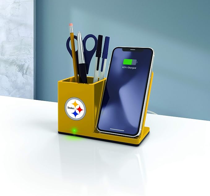 SOAR NFL Unisex Wireless Charging Stand and Desktop Organizer