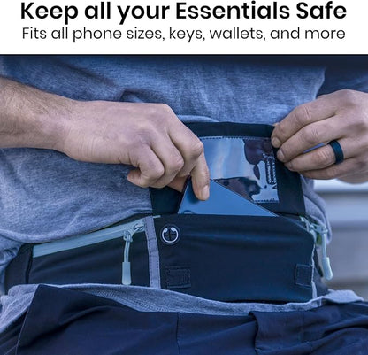 Vive Running Belt Fanny Pack for Women, Men, Kids, Adults, Jogging, Workouts- Waterproof Runners Reflective Waist Pack Bag with Phone Holder - for Fitness, Exercise, Gym, Hiking, Travel, Running Gift