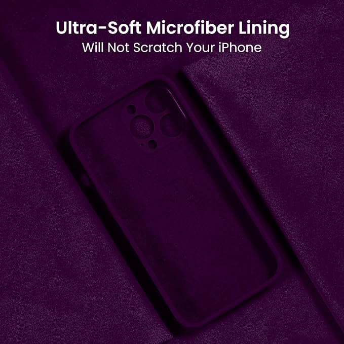 FireNova Designed for iPhone 14 Pro Max Case, Silicone Upgraded [Camera Protection] Case, Soft Anti-Scratch Microfiber Lining Inside, 6.7 inch, Wine Red