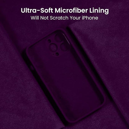 FireNova Designed for iPhone 14 Pro Max Case, Silicone Upgraded [Camera Protection] Case, Soft Anti-Scratch Microfiber Lining Inside, 6.7 inch, Wine Red