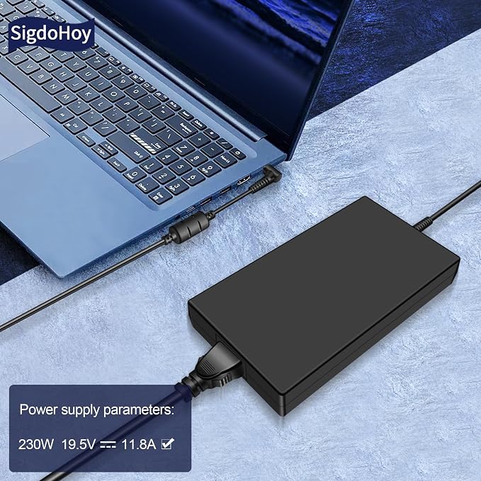 230W Charger for MSI GS66 GS65 GS76 GS75 Stealth WS75 WS76 WS65 WS66 P65 P75 Creator 15 17 MSI Chicony A17-230P1A A12-230P1A Power Supply Adapter Cord