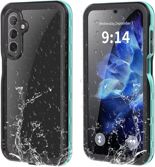 Omio for Galaxy A16 5G Waterproof Case, Full Body IP68 Underwater Clear Protective Case Built-in Screen Protector Heavy Duty Shockproof Case for Men Women, Teal