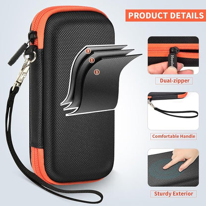 Boobowl Hard Mobile Hotspot Case for SIMO Solis Go 4G WiFi Power Bank | Elastic Strap, Mesh Pocket for Charger and USB Cable, Hand Strap for Business Trips, Camping and Daily Carry, Box Only - Blac