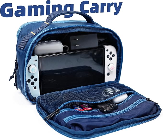 Accessories Bag & Tech Pouch | Organizer for Cables, Electronics & Everyday Essentials, Water-Repellent, Dual-Sided Padded