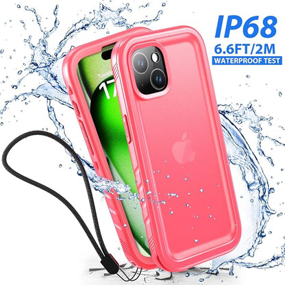 SPORTLINK for iPhone 15 Plus Case - IP68 Waterproof Military Protective Full Body Heavy Duty Shockproof 360 Sealed Dustproof with Camera Screen Protector Cover for i Phone 15 Plus 6.7" Pink