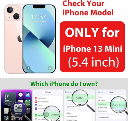 SPORTLINK for iPhone 13 Mini Waterproof Case - Full Body Shockproof Dustproof Phone Screen Protector Rugged Waterproof Case for iPhone 13 Mini 5.4 Inches Frosted Clear