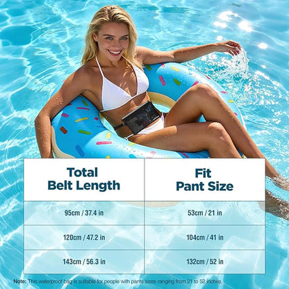 Waterproof Bag for Beach, Waterproof Pouch for Phone Passport Purse, Fanny Packs for Women, Floating Dry Bags for Cruise Ship Travel Water Park Surfing Boating Fishing Kayaking Pool Accessories