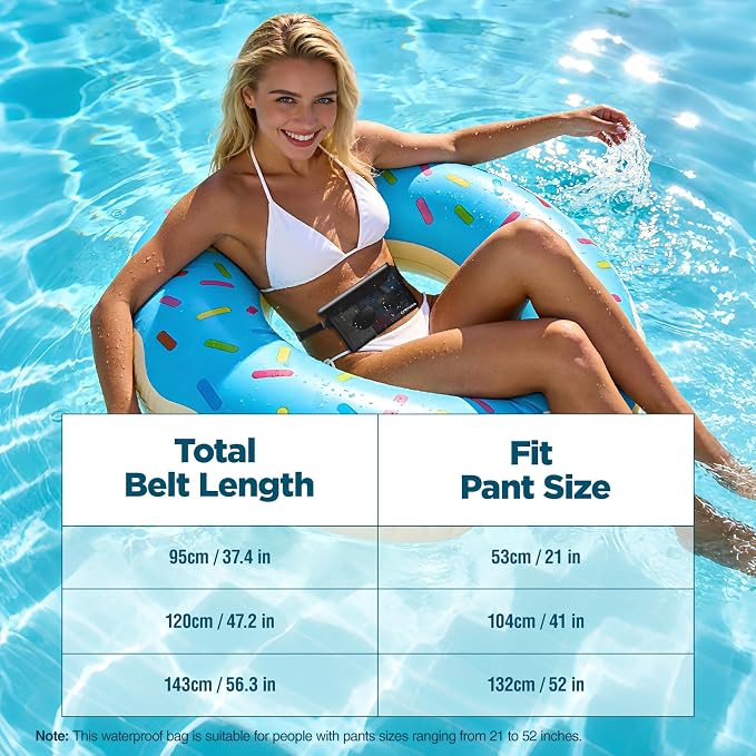 Waterproof Bag Fanny Packs for Women, Cruise Vacation Essentials Waterproof Pouch for Phone Passport Purse, Floating Dry Bags for Beach Water Park Boating Fishing Diving Surfing Kayaking Accessories