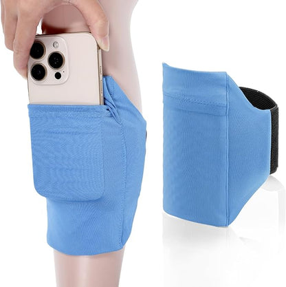 Leg Phone Holder, Cell Phone Leg Straps Ankle Wallet Thigh Holder Wallet Calf Straps Adjustable Arm Pouch Non Slip Sports Armband Storage Bag for Equestrian Jogger Running Workout
