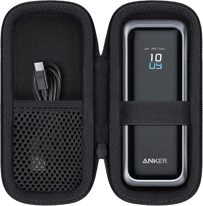 khanka Hard Travel Case for Anker Prime Power Bank, 20100mAh 220W(A110B) /20000mAh,200W(A1336),Case Only (Black)