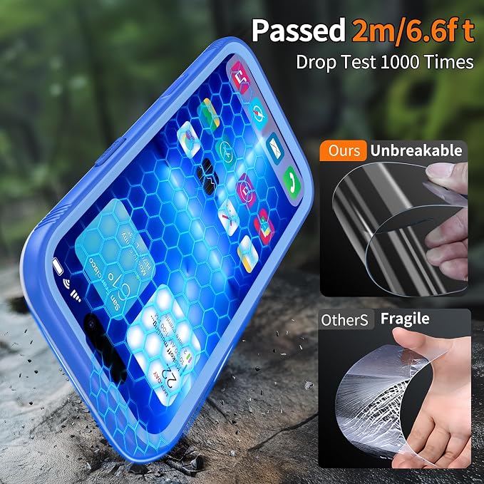 Cozycase TOP Waterproof Case for iPhone Air - Military Heavy Duty 360 Shockproof Full Body with Screen Camera Protector Double IP68 Water Dust Drop Proof Hard Rugged Tough Front Back Slim Cover
