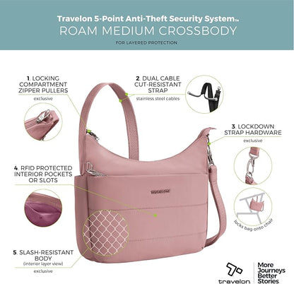 Travelon Anti-theft Roam Medium Crossbody