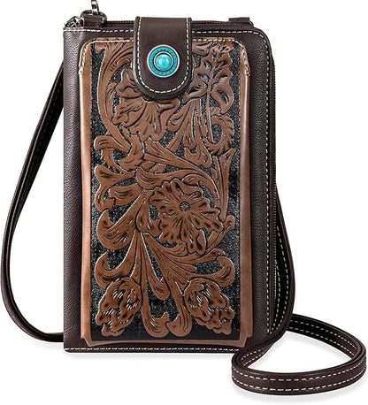 Montana West Small Crossbody Bags for Women Western Handbag with Cash Slots
