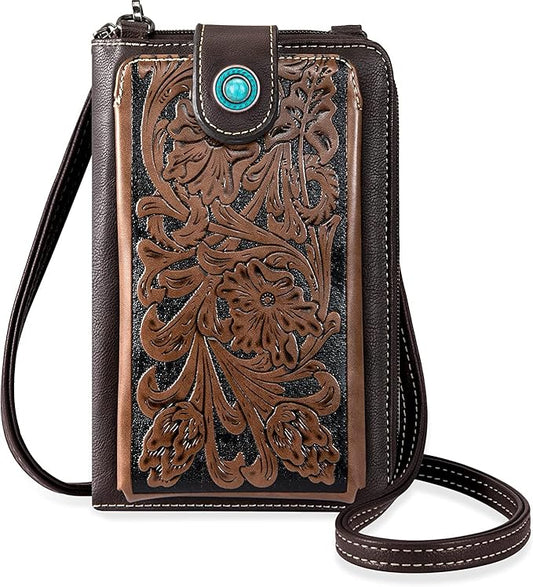 Montana West Small Crossbody Bags for Women Western Handbag with Cash Slots