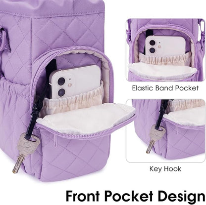 sportsnew Water Bottle Holder with Strap 32oz 40oz Insulated Water Bottle Carrier Sling Bag with Phone Pocket Crossbody