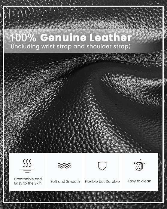 befen Genuine Leather Wristlet Clutch Wallet Purses Small Crossbody Bags for Women with RFID Blocking Card Slots