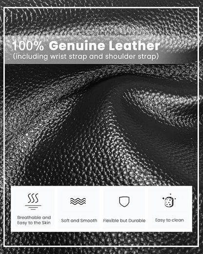 befen Genuine Leather Wristlet Clutch Wallet Purses Small Crossbody Bags for Women with RFID Blocking Card Slots