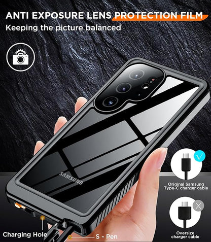Temdan Designed for Samsung Galaxy S25 Ultra Case Waterproof, Built-in Lens & Screen Protector Military Grade Shockproof Dropproof IP68 Underwater Full Body Phone Case for Galaxy S25 Ultra 6.9"-Purple
