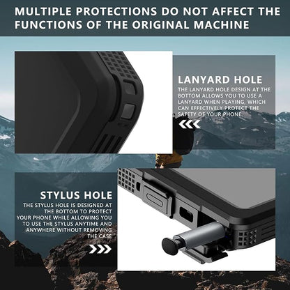 Losin Compatible with Galaxy S24 Ultra Case Waterproof Magnetic [Compatible with MagSafe] [Drop Protection] [IP68 Underwater] Full Body Shockproof Protective Phone Case, Black